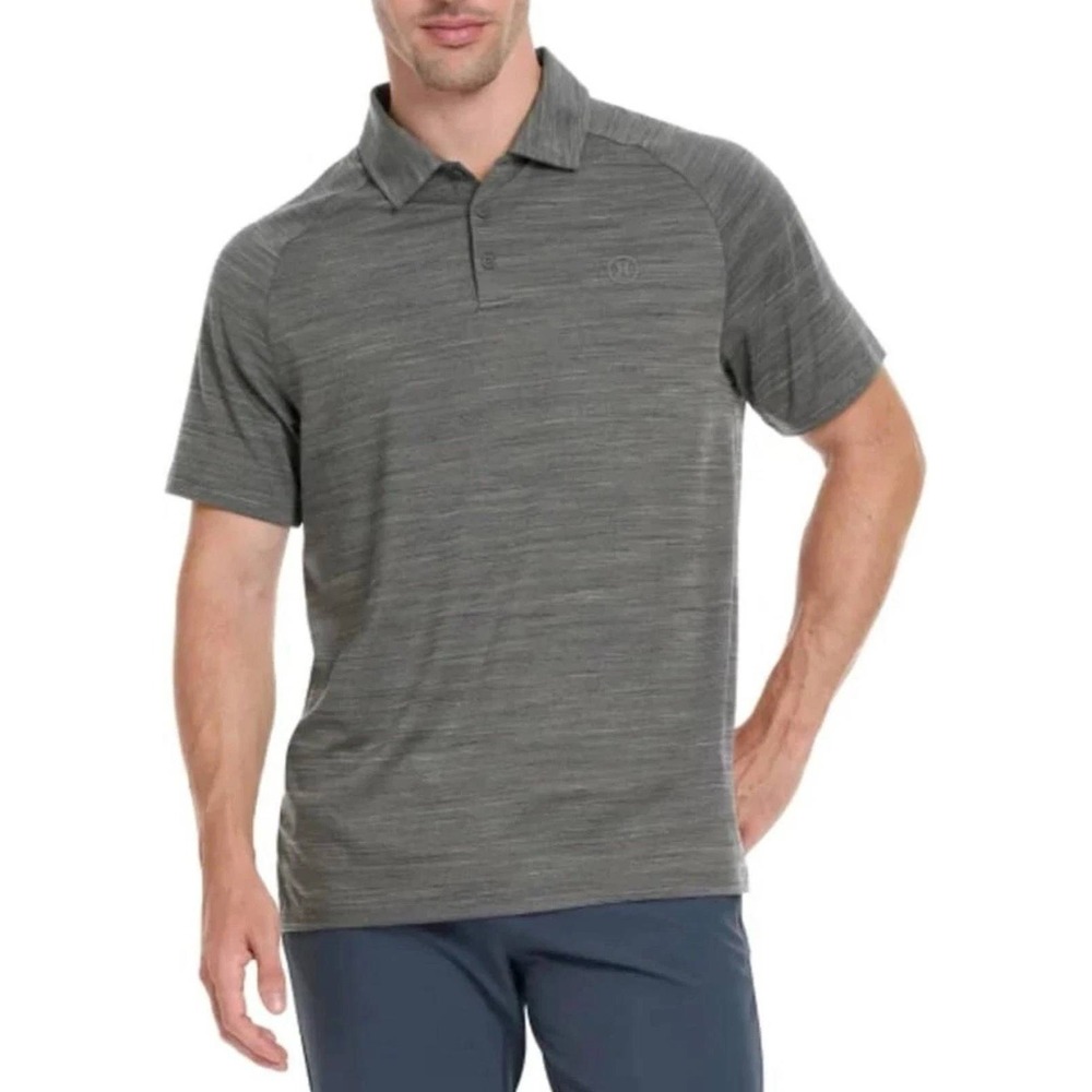 NWOT Hurley Polo Shirt Men's Medium Gray Polyester Blend Casual